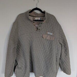 Magellan Outdoors Classic Fit Quilted Quarter Zip Heathered Green 3XL